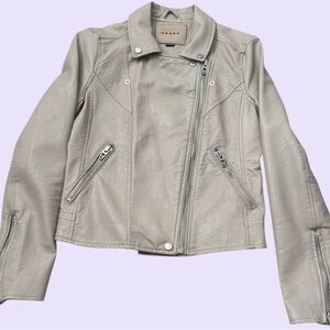 Blank NYC Taupe Leather Jacket